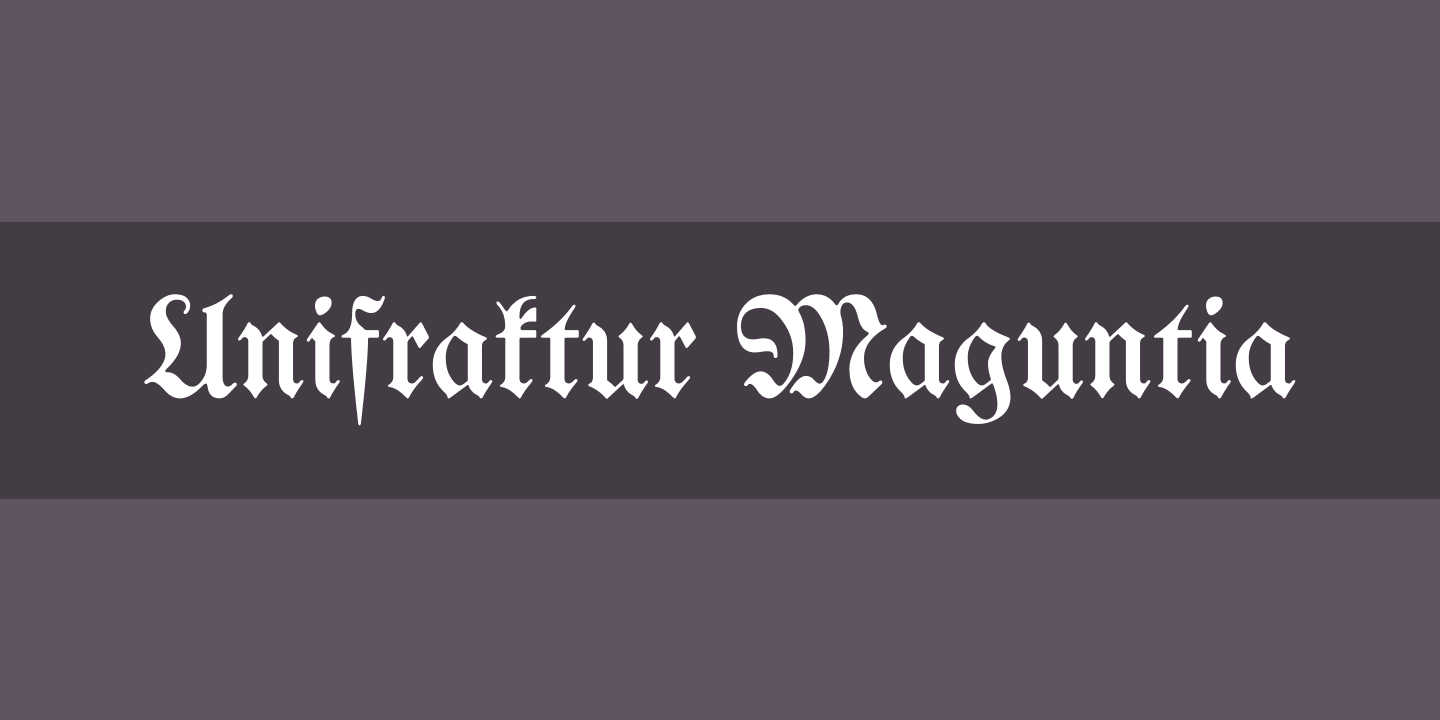 Przykład czcionki Unifraktur Maguntia Regular